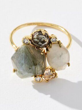 Multi Stone Cocktail Ring By Anthropologie NWOT